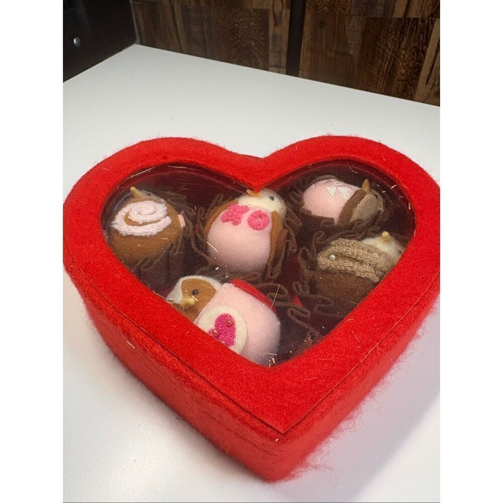 Target Felt Valentine Birds Heart Box Set of 5 Love Birds Valentine Decor